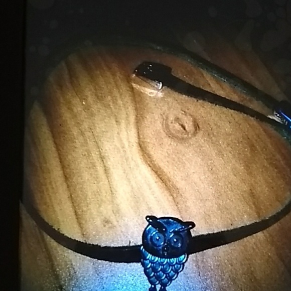 BROWN LEATHER & OWL WRAP BRACELET EUC - Picture 5 of 5
